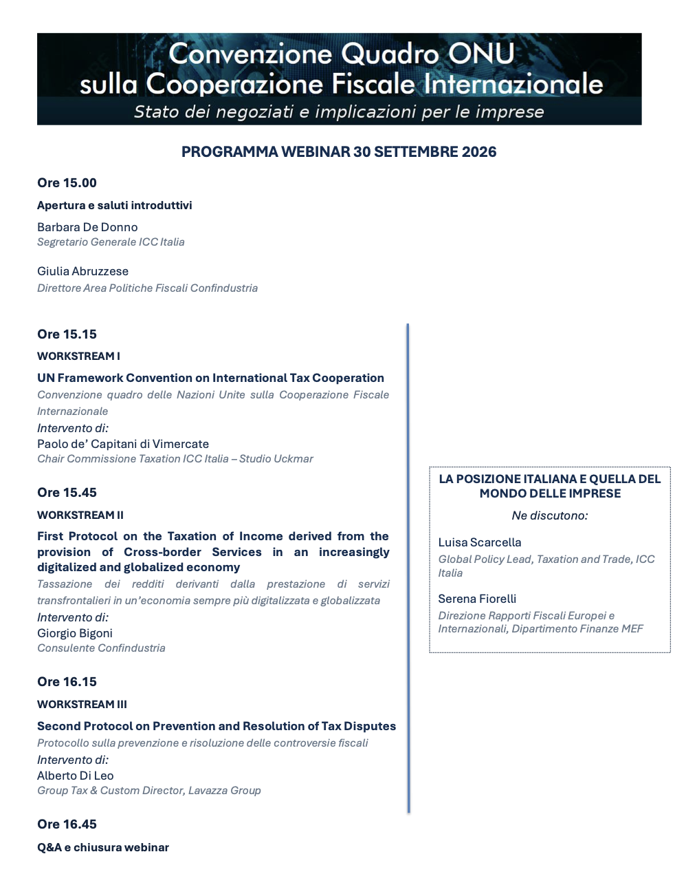 Convenzione Quadro ONU sulla Cooperazione Fiscale Internazionale